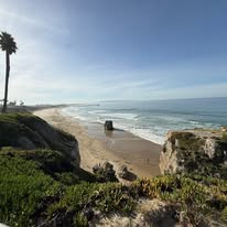 Ocean and shoreline at Pismo Beach, California
